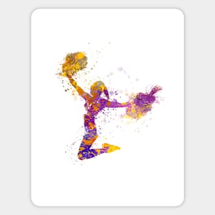 Sports cheerleader in watercolor Magnet